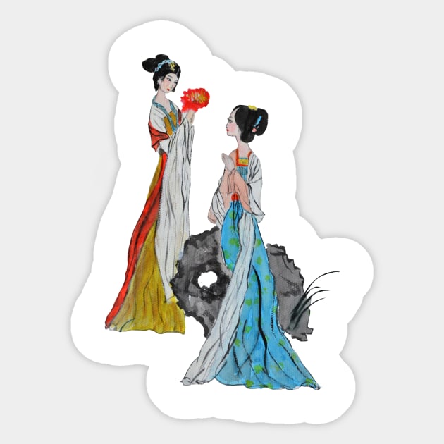 Ancient Chinese ladies Sticker by colorandcolor